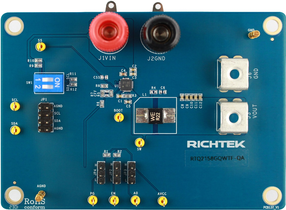 DTM・DAW Sirkut Electronics WNG2 EVB_RTQ2158GQWTF-QA | Richtek Technology